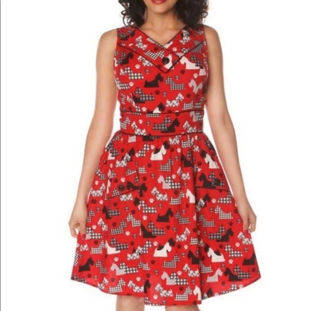 Retrolicious Scottie dog dress XL